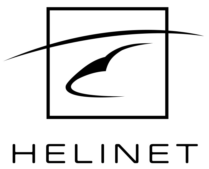 Helinet Stacked Black on White