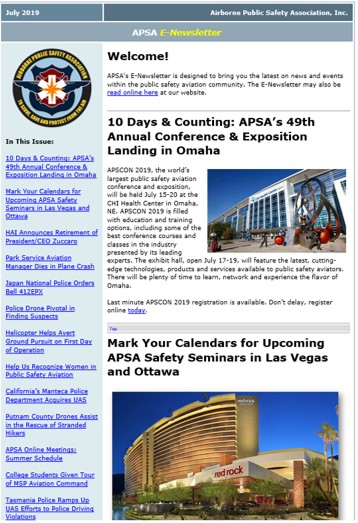 APSA eNewsletter Image 2019